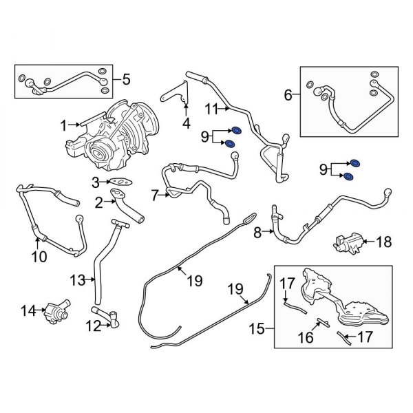 BMW OE 07119963201 Turbocharger Coolant Line Seal