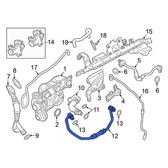 BMW OE - Front Turbocharger Coolant Line
