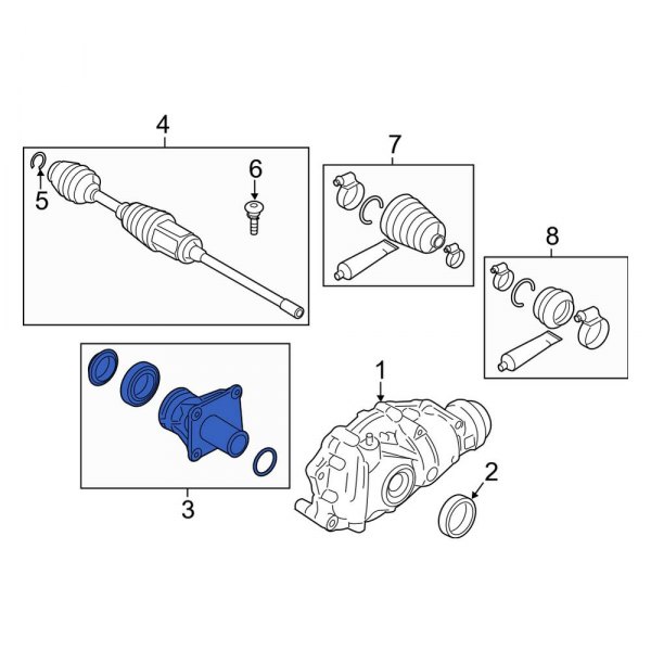 CV Axle Shaft Carrier Bearing Bracket