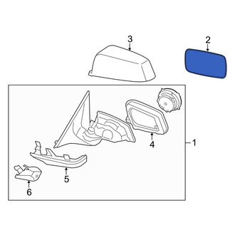 BMW OE - Front Right Door Mirror Glass