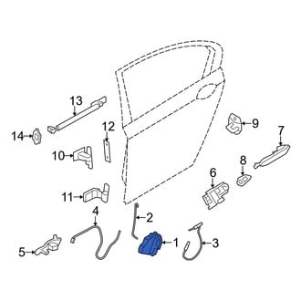BMW OE - Front Left Door Latch Assembly
