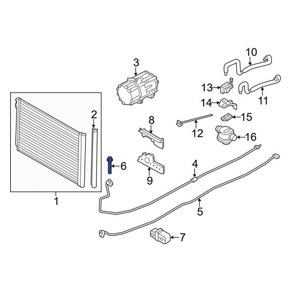 A/C Refrigerant Line Bolt