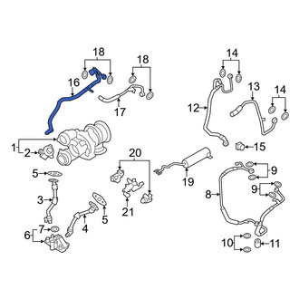 BMW OE - Right Turbocharger Coolant Line