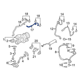 BMW OE - Left Turbocharger Coolant Line