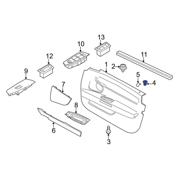 Door Interior Trim Panel Nut