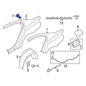 BMW OE - Rear Fuel Door Bumper