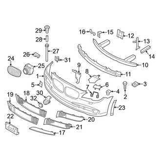 BMW OE - Front Bumper - Bumper & Components (With M Package)