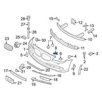 BMW OE - Right Bumper Cover Reinforcement Bracket