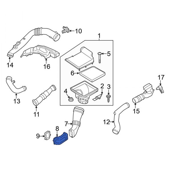 Engine Air Intake Hose