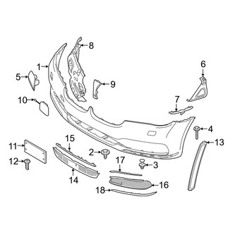 BMW OE - Front Bumper & Grille - Bumper & Components (W/O M Package, Bumper Cover & Trim)