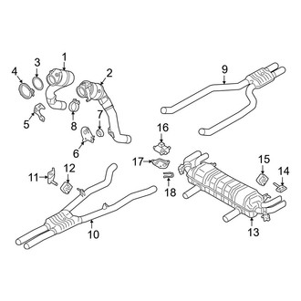BMW OE - Exhaust System - Exhaust Components (4.4L)