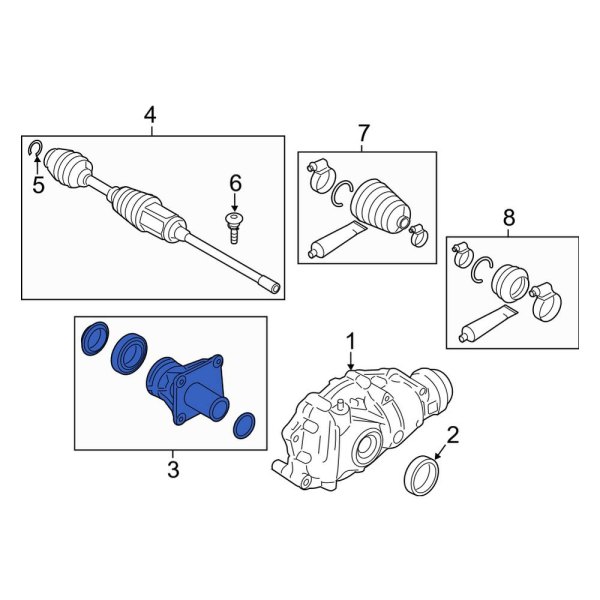 CV Axle Shaft Carrier Bearing Bracket