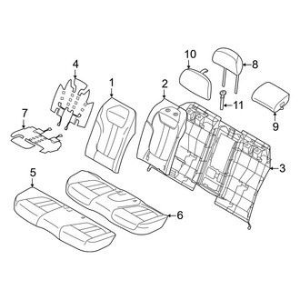 BMW OE - Seats & Tracks - Rear Seat Components (W/O Comfort Seating)