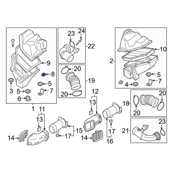 Air Filter Housing Lid Clip