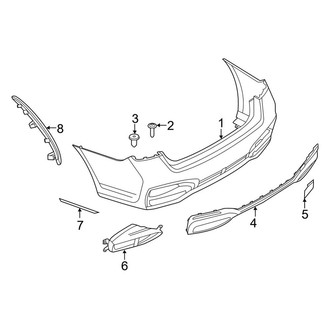 BMW OE - Rear Bumper - Bumper & Components (With M Type Cover & Components)