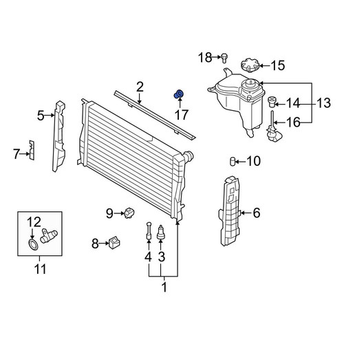 BMW OE 64126910076 - Engine Coolant Reservoir Grommet