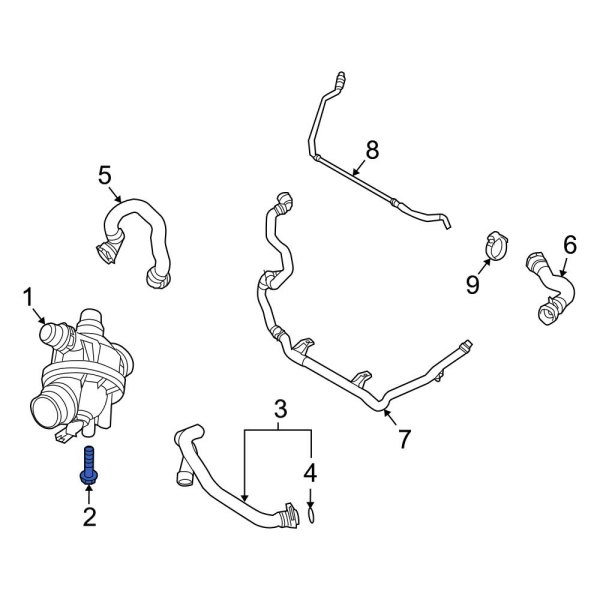 BMW OE 07129905003 - Engine Coolant Thermostat Housing Bolt