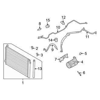BMW OE - Air Conditioner & Heater - Condenser, Compressor & Lines (Naturally Aspirated)