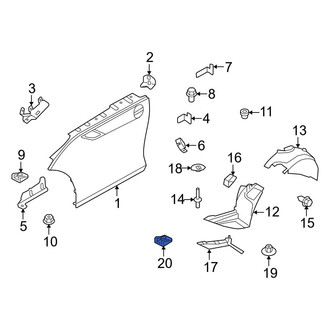 BMW OE - Radiator Support Splash Shield Clip