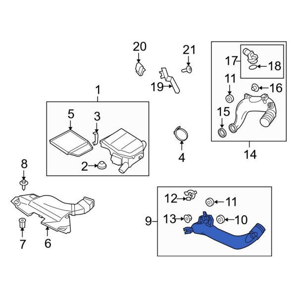 Engine Air Intake Hose