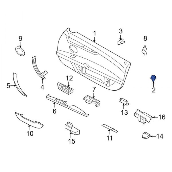 Door Interior Trim Panel Retainer