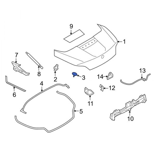 BMW OE 51247183124 - Deck Lid Drain Plug