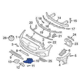 BMW OE - Front Right Outer Grille