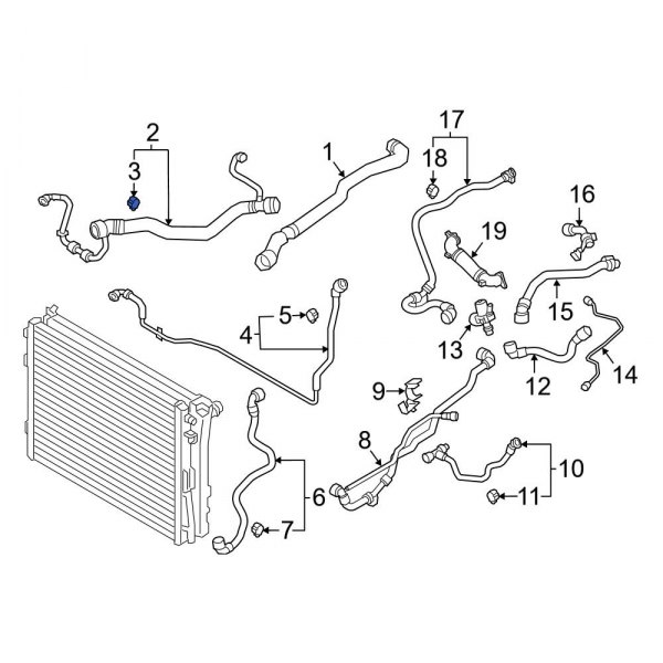 Radiator Coolant Hose Clip