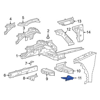 BMW OE - Front Left Fender Rail Bracket