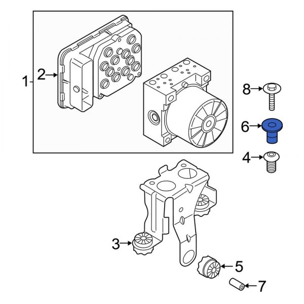ABS Hydraulic Assembly Nut