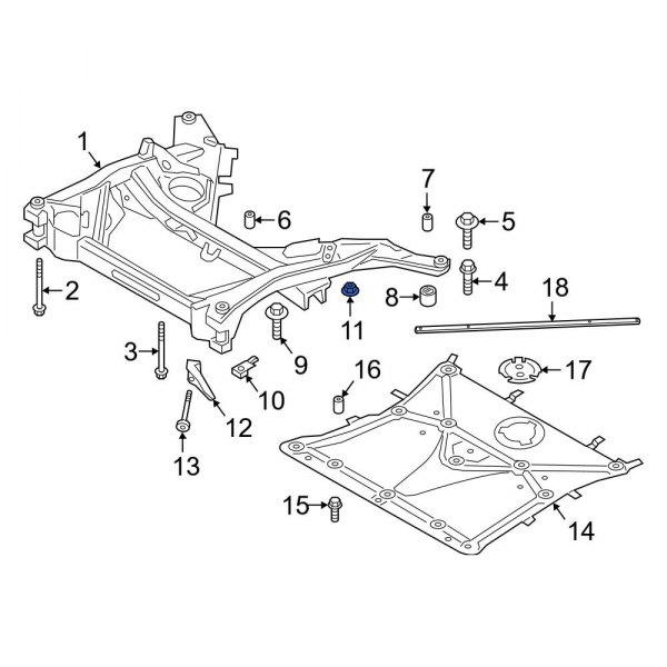 Suspension Crossmember Nut