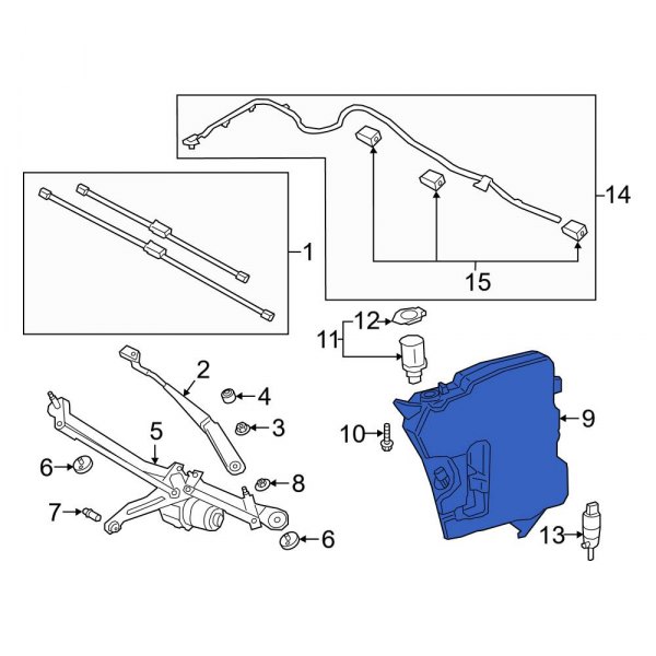 BMW OE 61669478613 Front Washer Fluid Reservoir