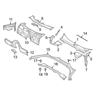 BMW OE - Cowl and Dash - Cowl (Panels and Components), (sDrive30i)