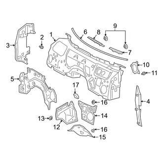 BMW OE - Cowl and Dash - Cowl (Insulation and Components)