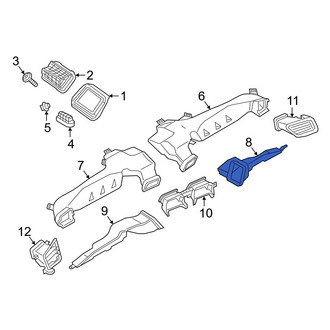 BMW OE - Front Right Lower Instrument Panel Air Duct