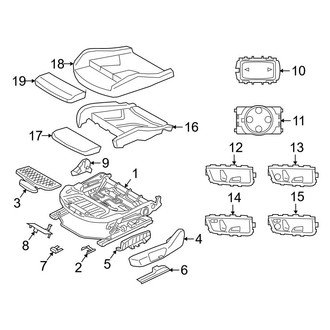 BMW OE - Seats & Tracks - Seat Components (Drivers Side Seat, Cushion Components)