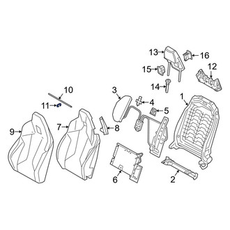 BMW OE - Right Seat Back Cushion Cover Clip