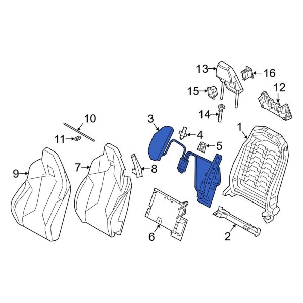 Seat Lumbar Adjustment Knob