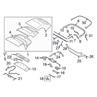 BMW OE - Convertible Top Housing Support