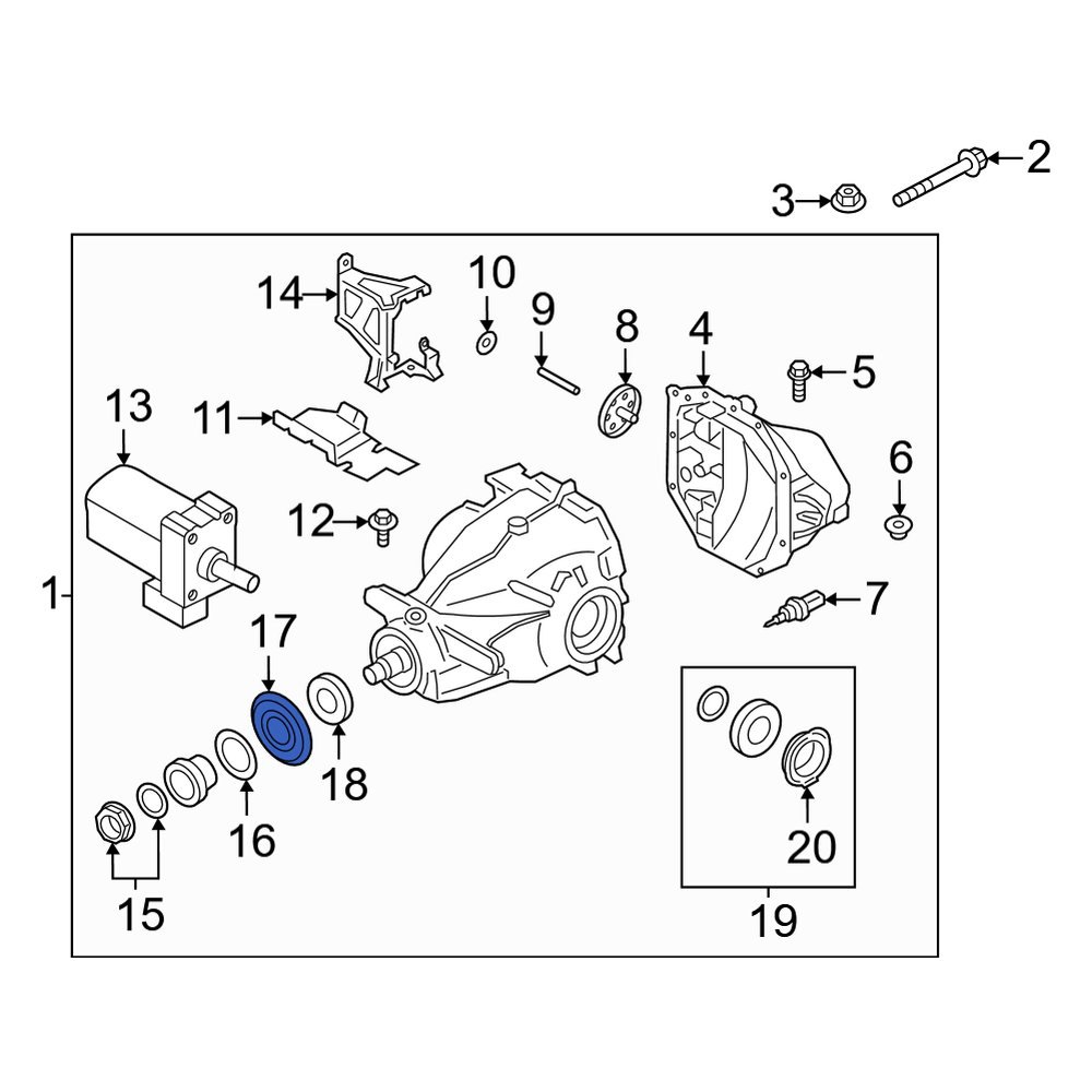 BMW OE 33107609536 Rear Differential Pinion Seal