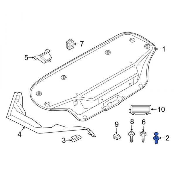 Deck Lid Trim Rivet