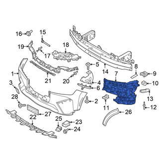 BMW OE - Front Right Bumper Cover Support Rail