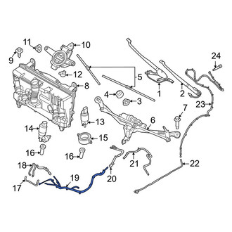 BMW OE - Front Windshield Washer Hose