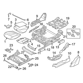 BMW OE - Seats & Tracks - Front Seat Components (Seat Cushion Components, W/O Sport Seat)