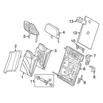 BMW OE - Seats & Tracks - Rear Seat Components (Outer Seat, Back Components)