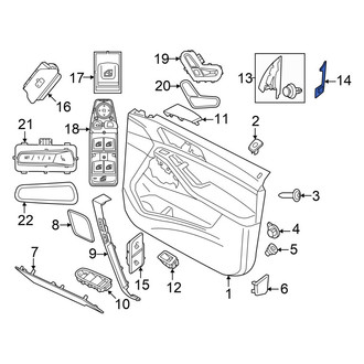 BMW OE - Left Door Window Molding Seal