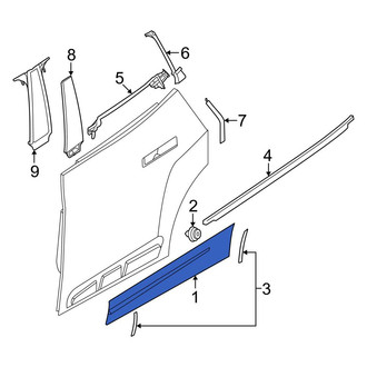 BMW OE - Rear Left Door Molding