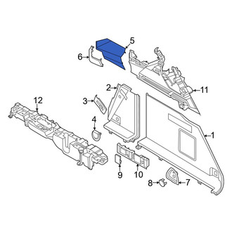 BMW OE - Rear Right Upper Center Interior Quarter Panel Trim Panel
