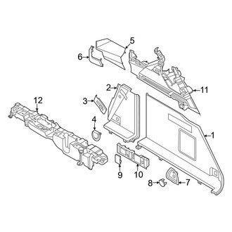 BMW OE - Rear Body & Floor - Interior Trim (Right Side, Side Trim)