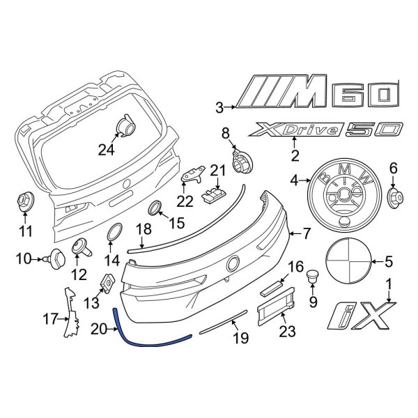 Liftgate Finish Panel Trim Plate Seal